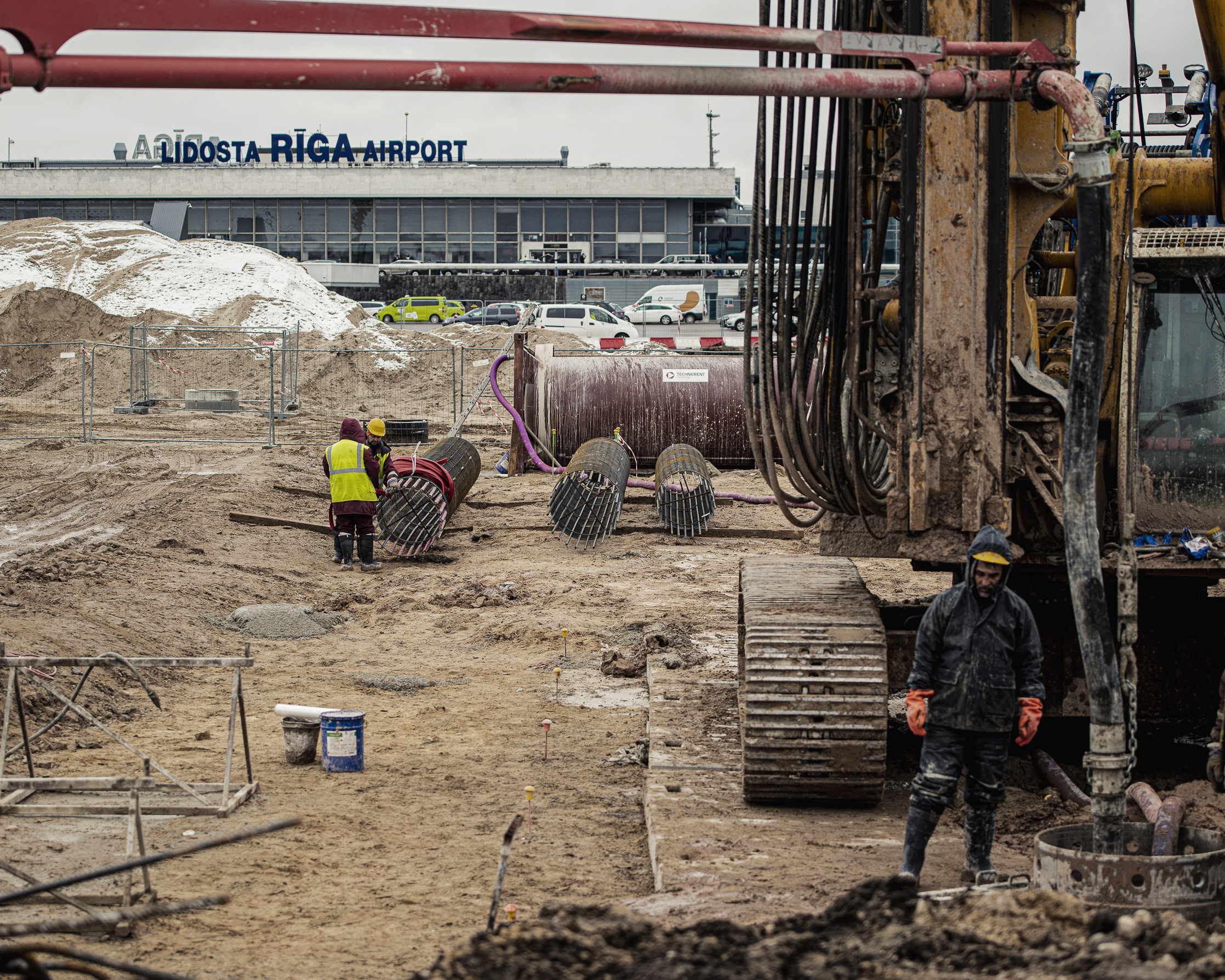 Riga International Airport construction site Riga International Airport construction site