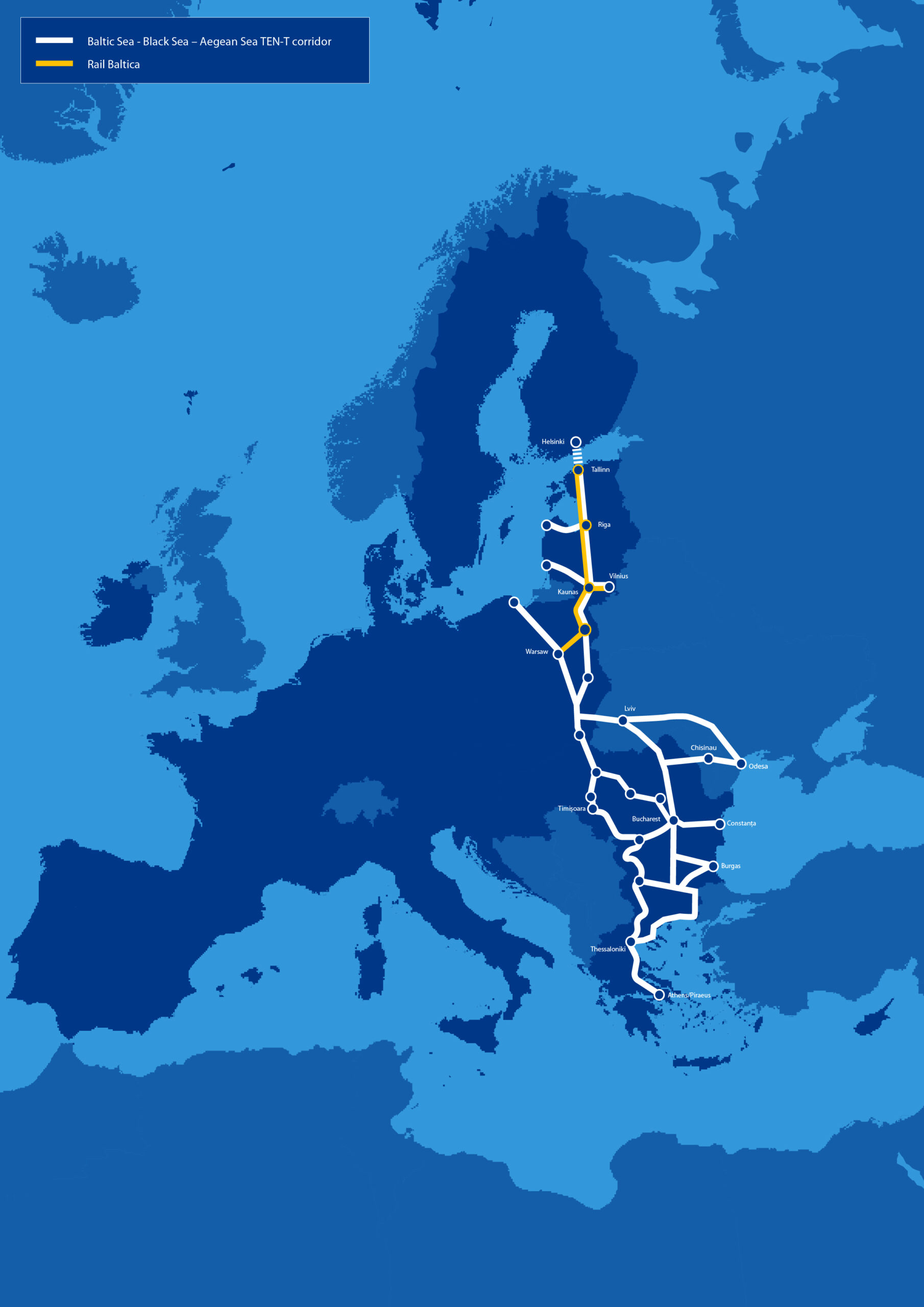 Rail Baltica 3 Seas TEN-T corridor