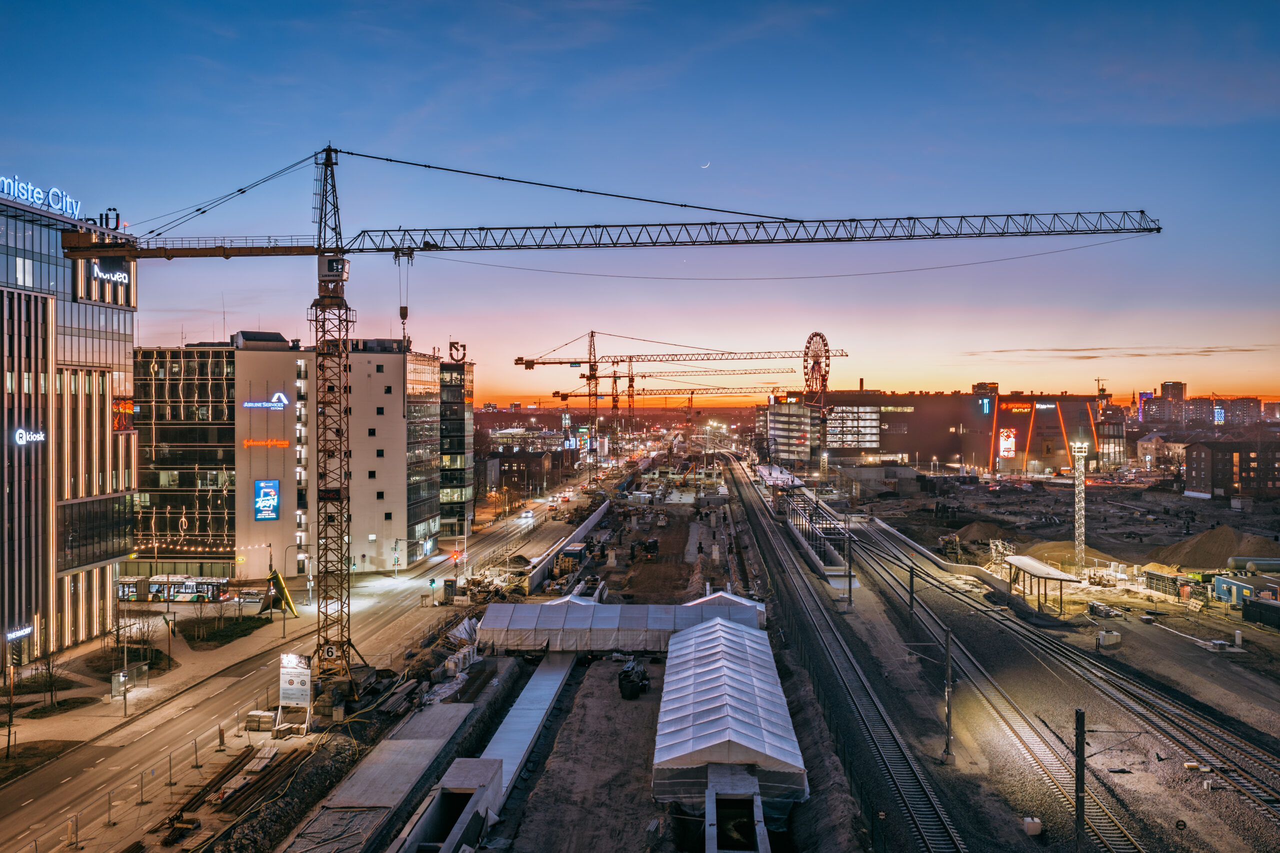 Construction in Ülemiste Passenger Terminal, Estonia. Photo courtesy of Rail Baltic Estonia, Merko, Kaupo Kalda.